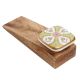 2 Pieces Golden Leaf Flower Square Ceramic Wooden Door Stopper